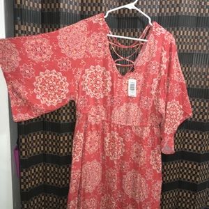 Brand new Orange Medallion dress,Torrid size 1